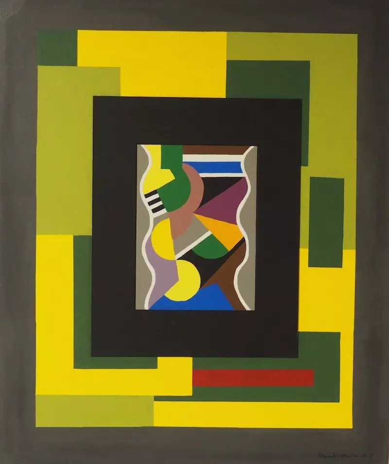 Composition 317 (acrylique sur toile) – 55×46
