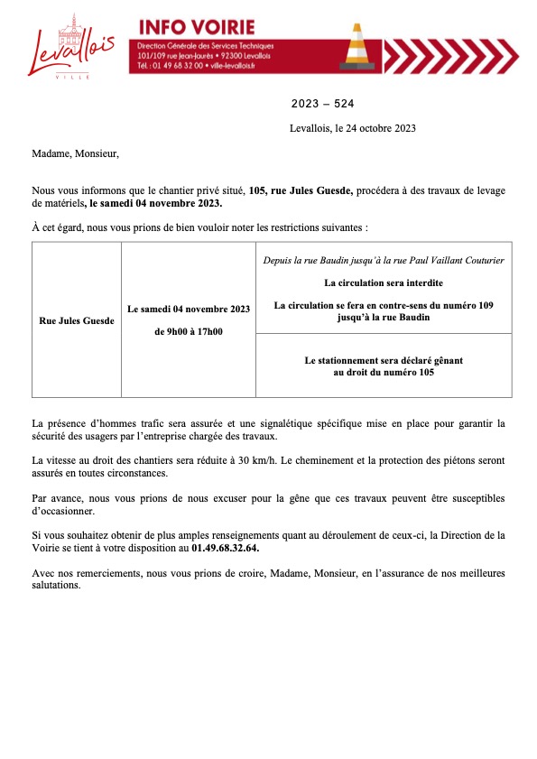 Info Voirie 3 JULES GUESDE LEVAGE DE MATERIELS 524