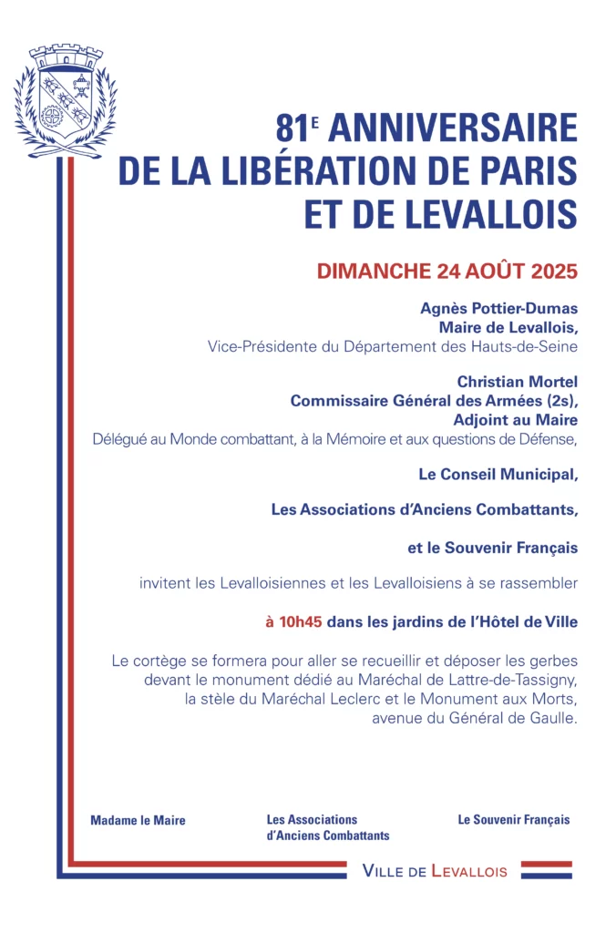 Levallois LIBERATION DE PARIS
