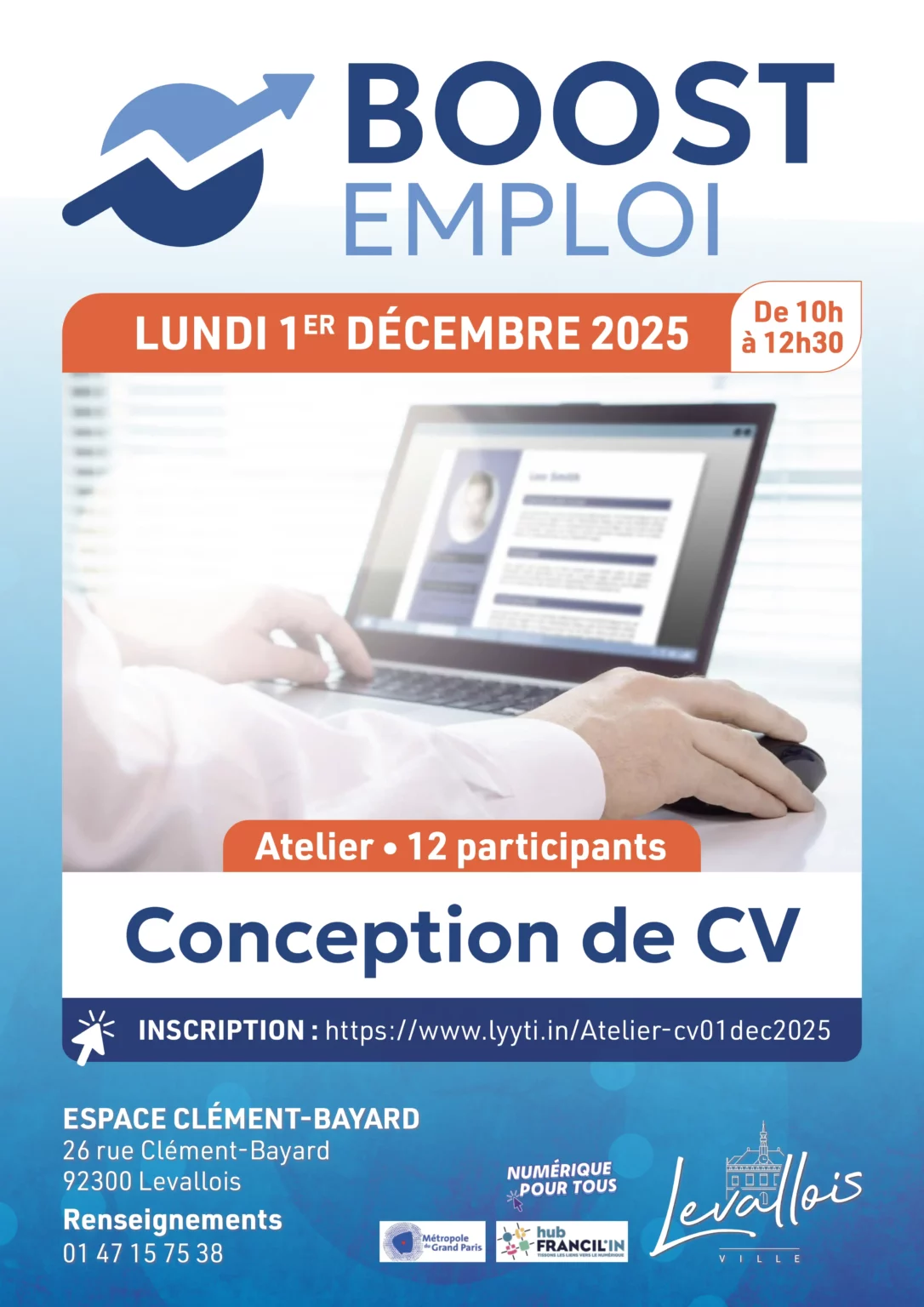 Atelier : Conception de CV 1 12 BOOST EMPLOI 1ER DECEMBRE