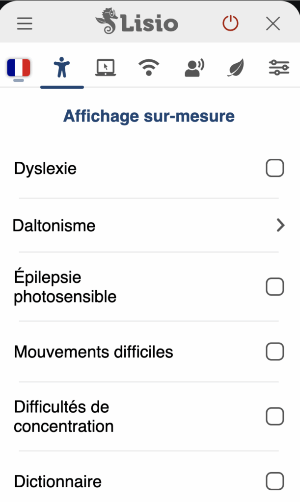 Affichage sur mesure